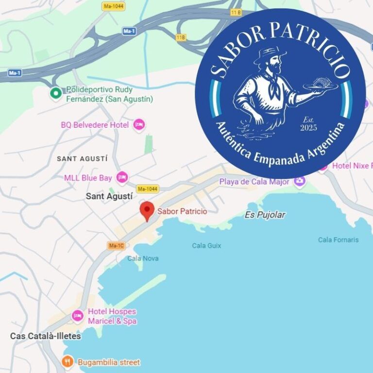 Mapa de Cala Major con la ubicación de Sabor Patricio en la Avenida Joan Miró